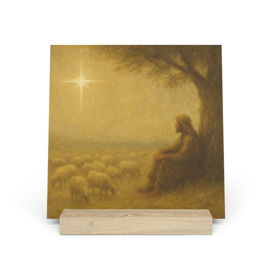 Shepherd In The Field - Gallery Board with Stand