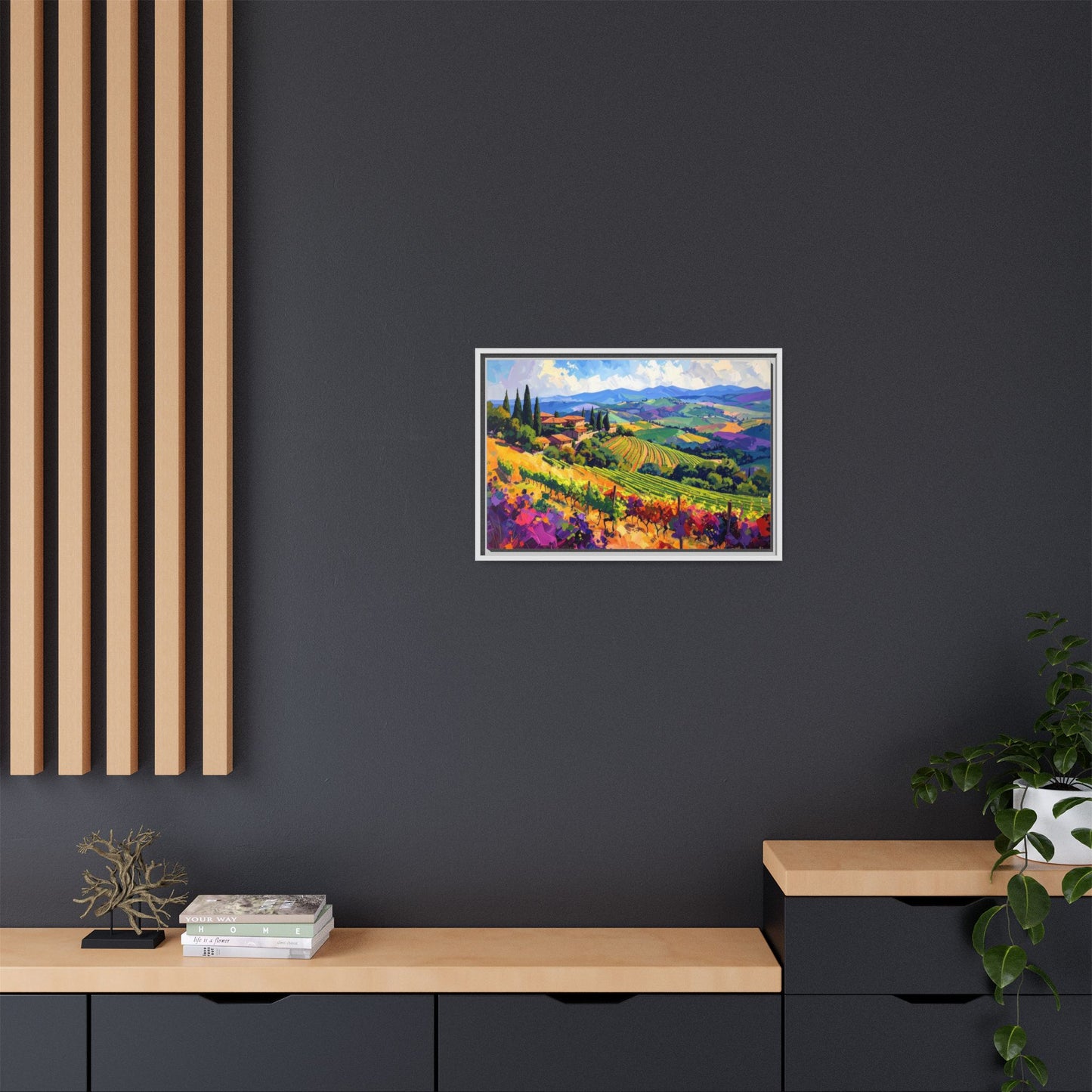 Italian Vineyard - Framed Canvas