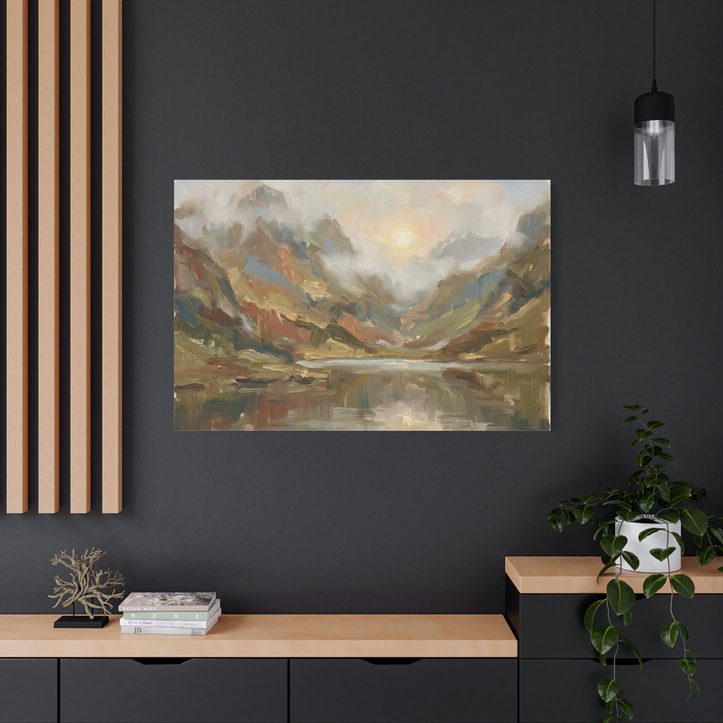 Misty Mountain Lake Canvas