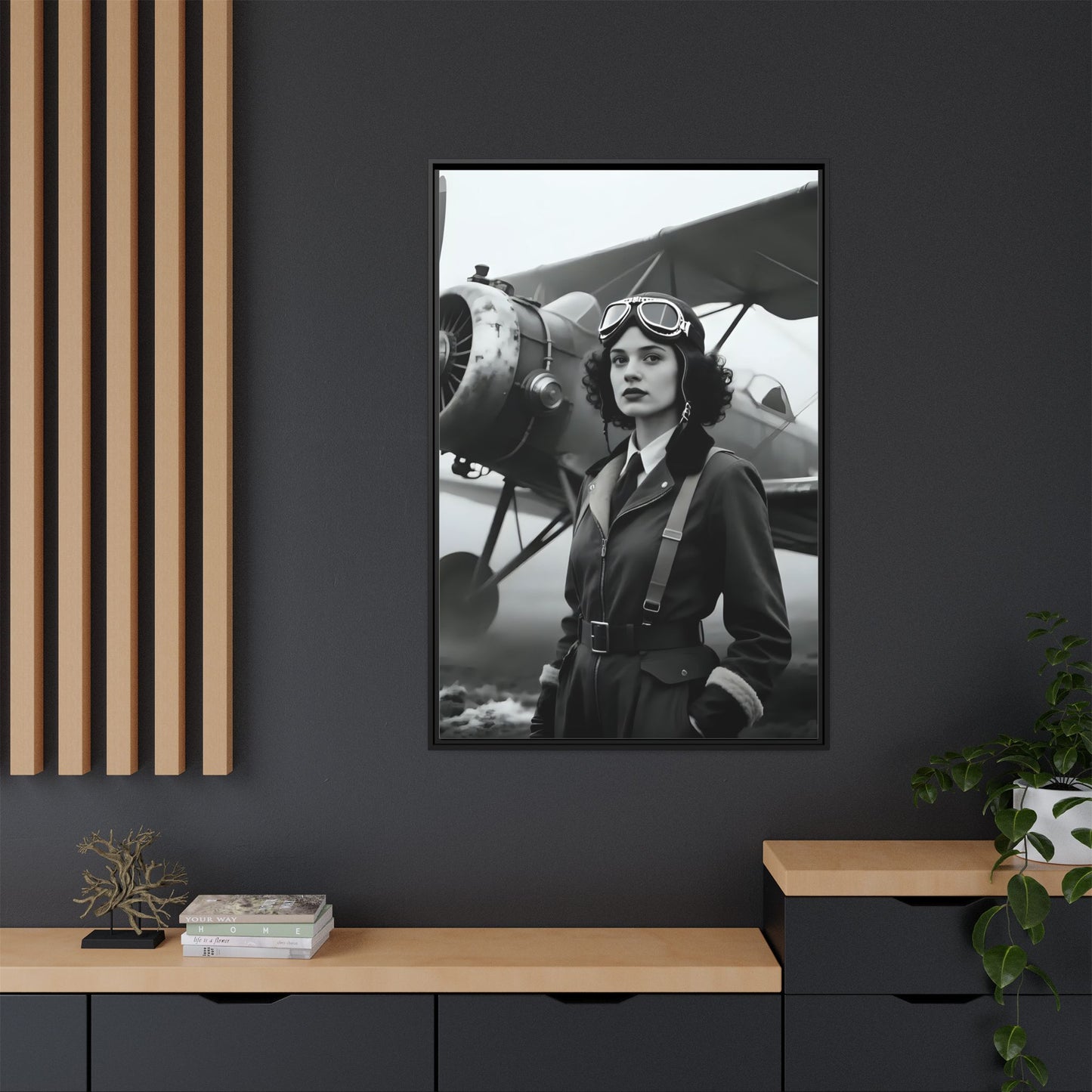 Lady of the Sky - Framed Canvas