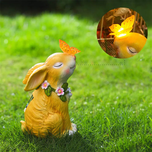 Solar Powered Rabbit Shaped Butterfly - Outdoor Decoration