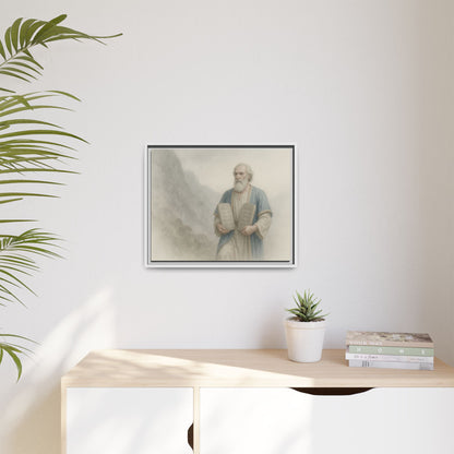 Moses Comes Down from the Mountain - Framed Canvas
