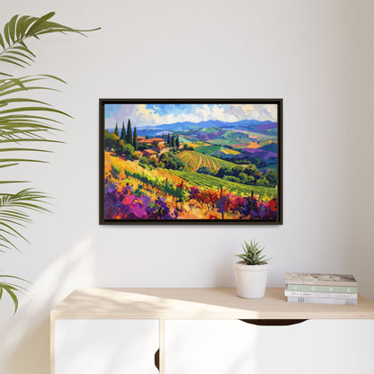 Italian Vineyard - Framed Canvas