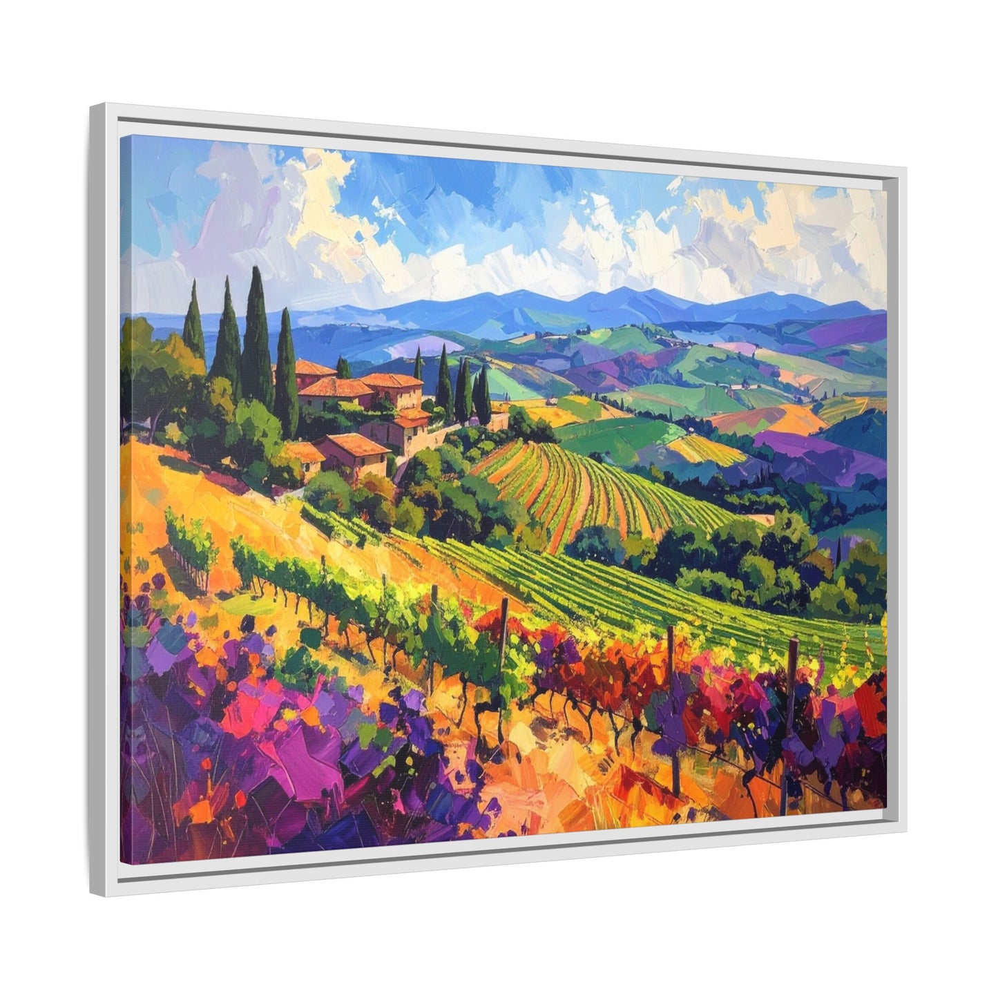 Italian Vineyard - Framed Canvas