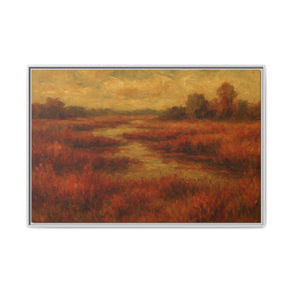 Fall Marsh - Framed Canvas