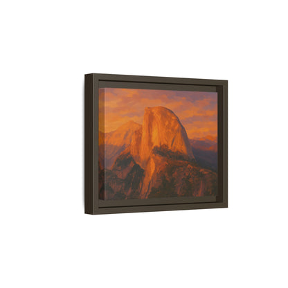 Sunset Over Half Dome - Framed Canvas