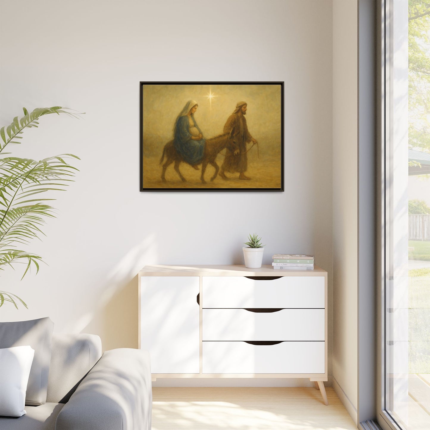 Journey to Bethlehem - Framed Canvas