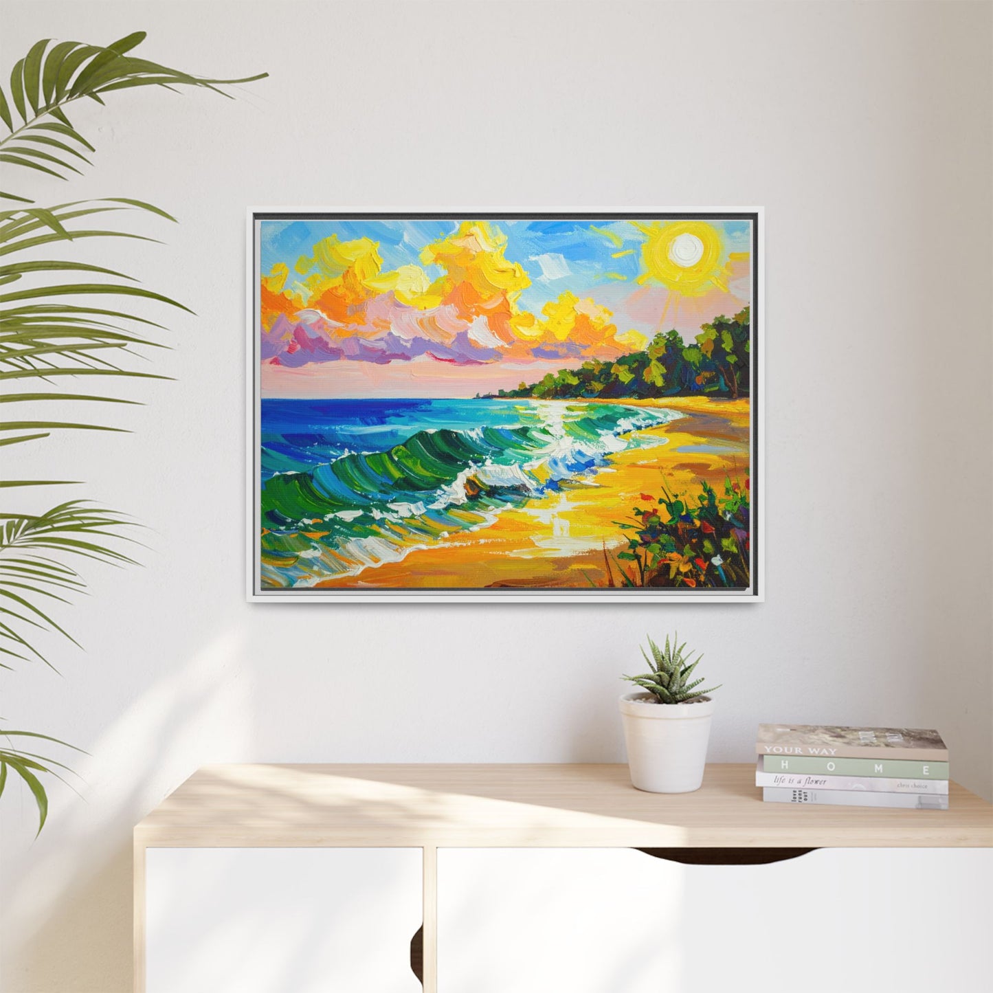 Tranquil Seascape- Framed Canvas