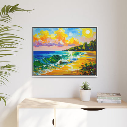 Tranquil Seascape- Framed Canvas