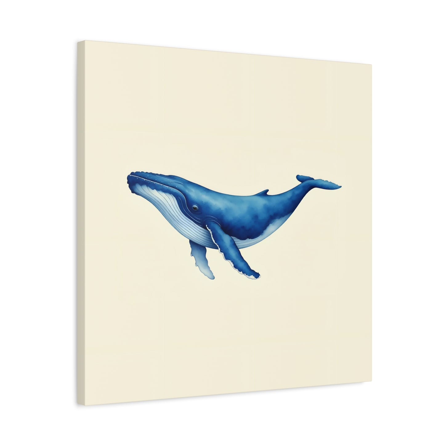 Blue Whale Watercolor Canvas