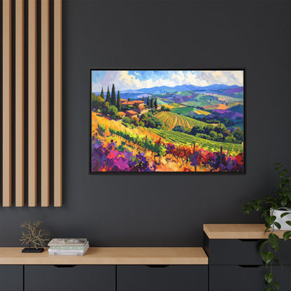 Italian Vineyard - Framed Canvas