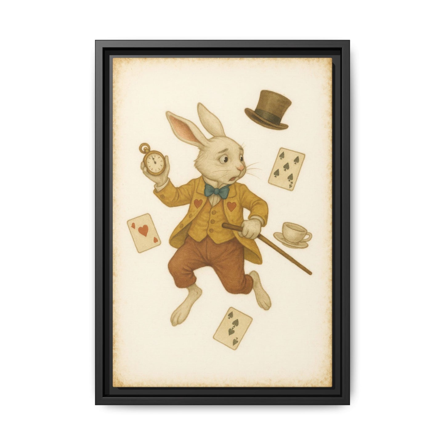 The White Rabbit - Framed Canvas