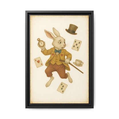 The White Rabbit - Framed Canvas