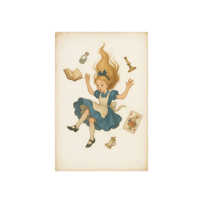 Alice Down the Rabbit Hole - Metal Print