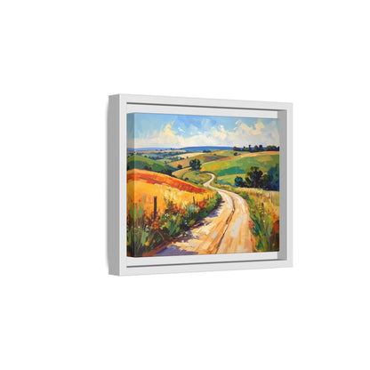 Lazy Country Road #3 - Framed Canvas