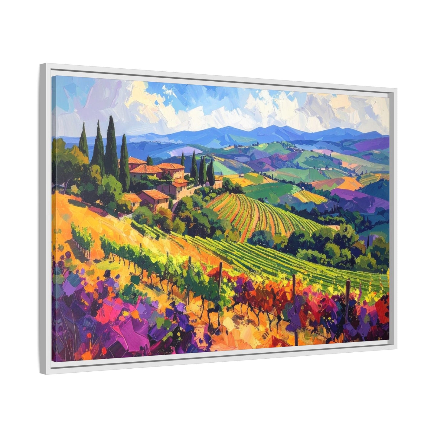 Italian Vineyard - Framed Canvas