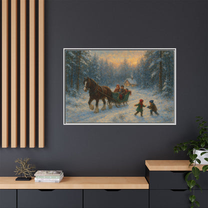 Winter Fun - Framed Canvas