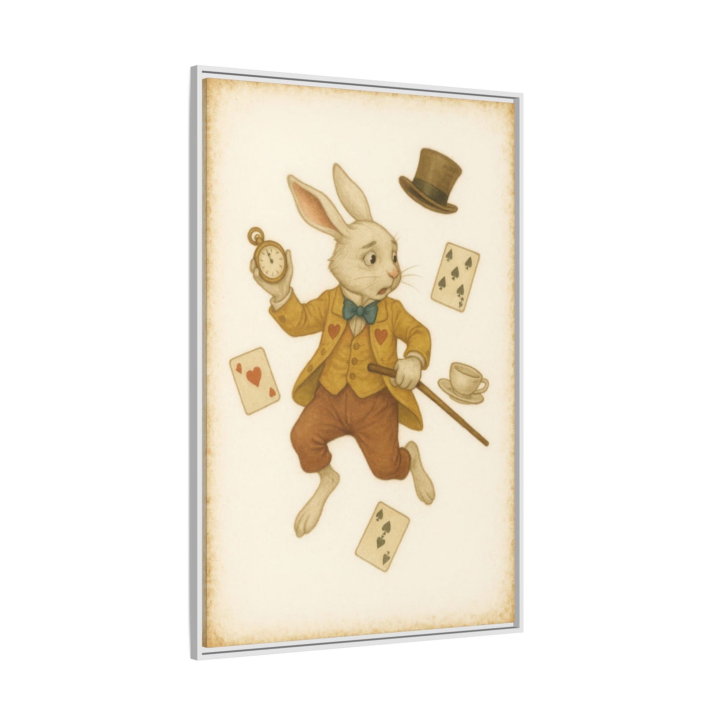 The White Rabbit - Framed Canvas