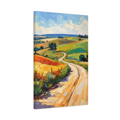 Lazy Country Road #3 Canvas