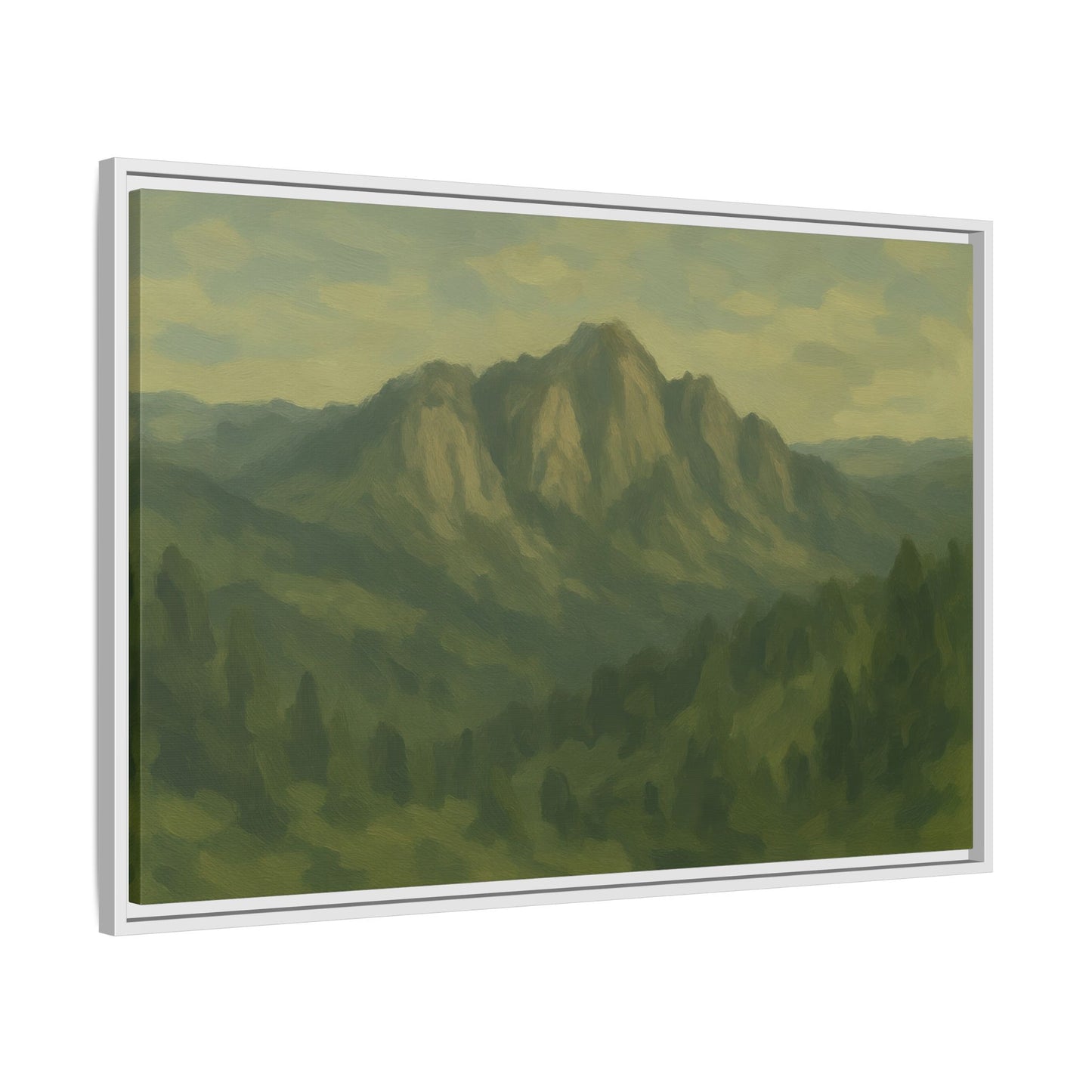 Green Mountains - Framed Canvas