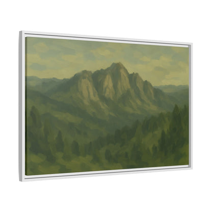 Green Mountains - Framed Canvas