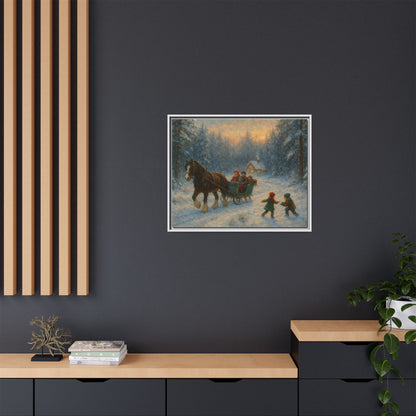 Winter Fun - Framed Canvas