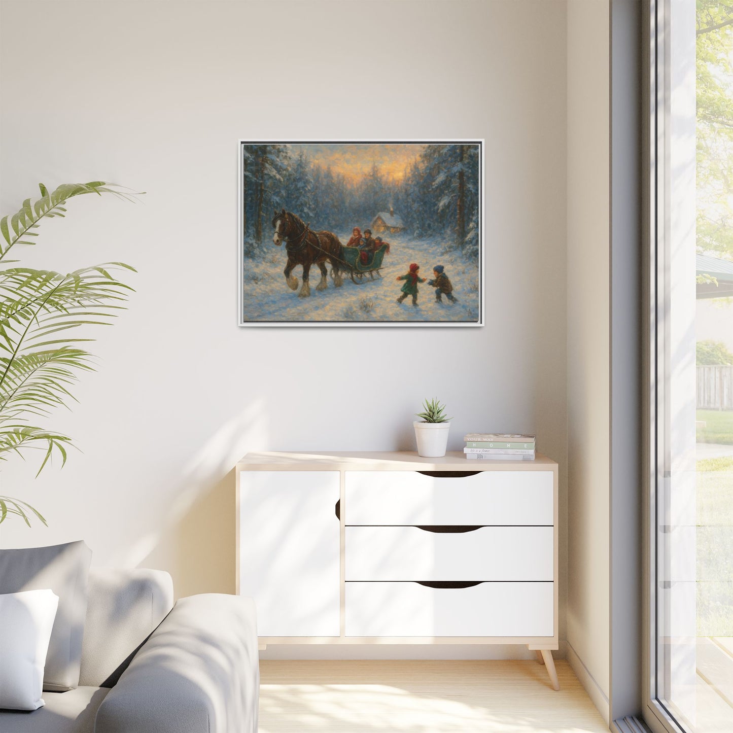 Winter Fun - Framed Canvas