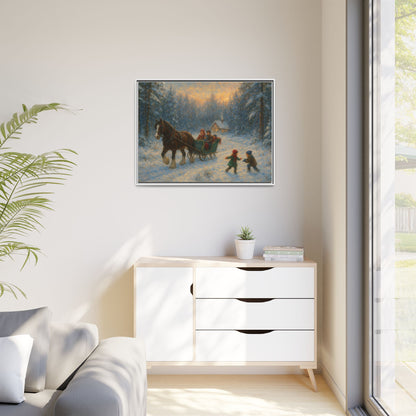 Winter Fun - Framed Canvas