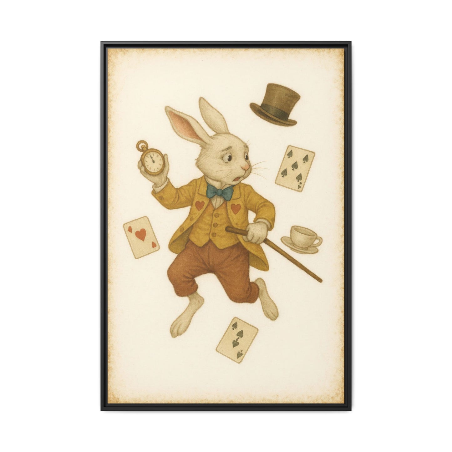The White Rabbit - Framed Canvas