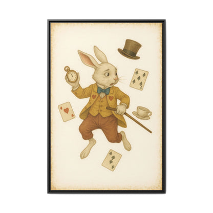 The White Rabbit - Framed Canvas