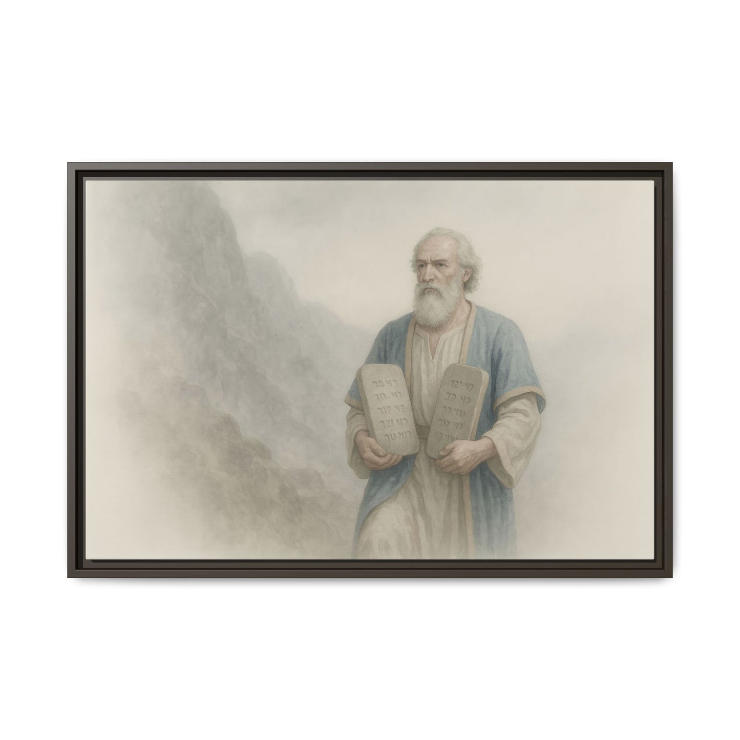 Moses Comes Down from the Mountain - Framed Canvas