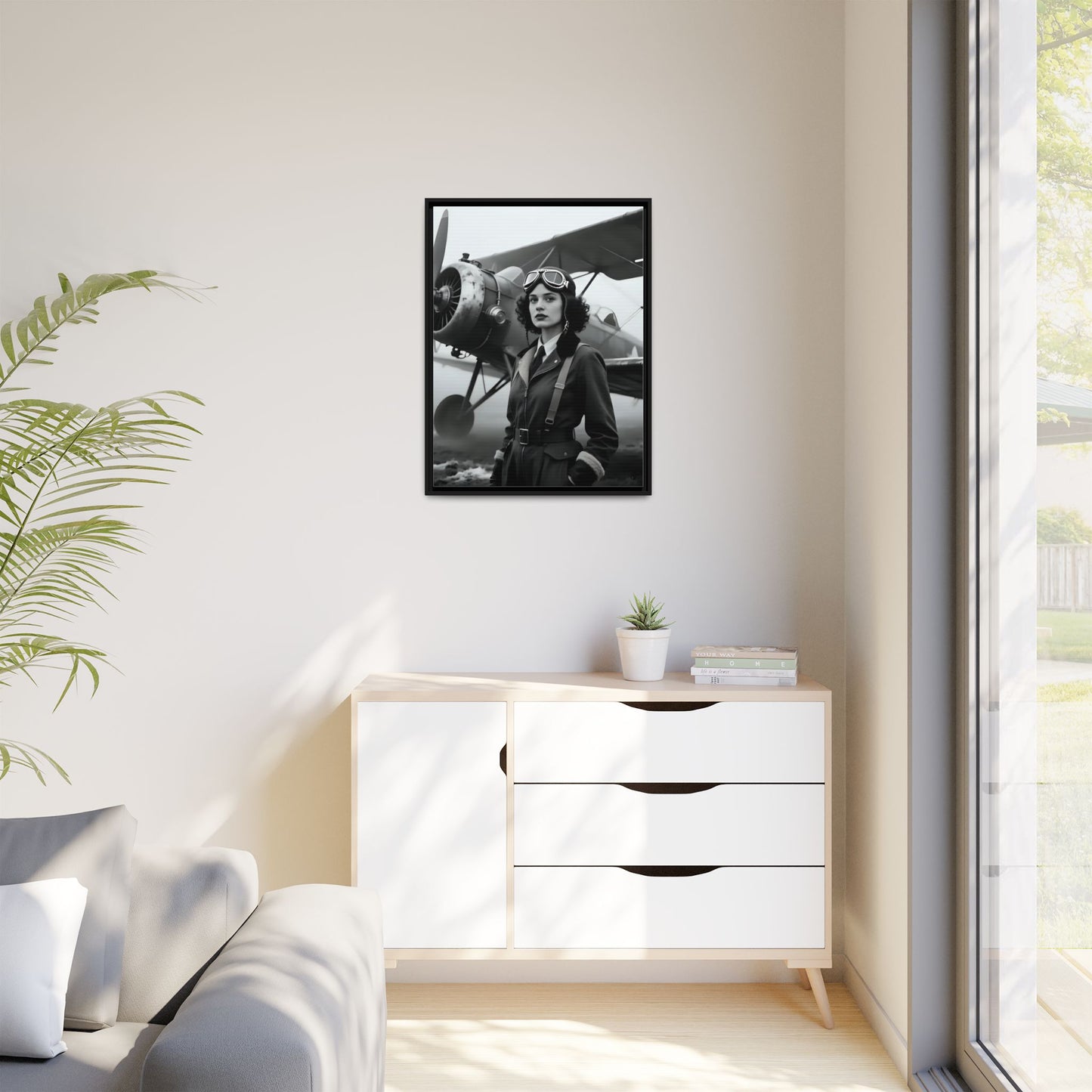 Lady of the Sky - Framed Canvas