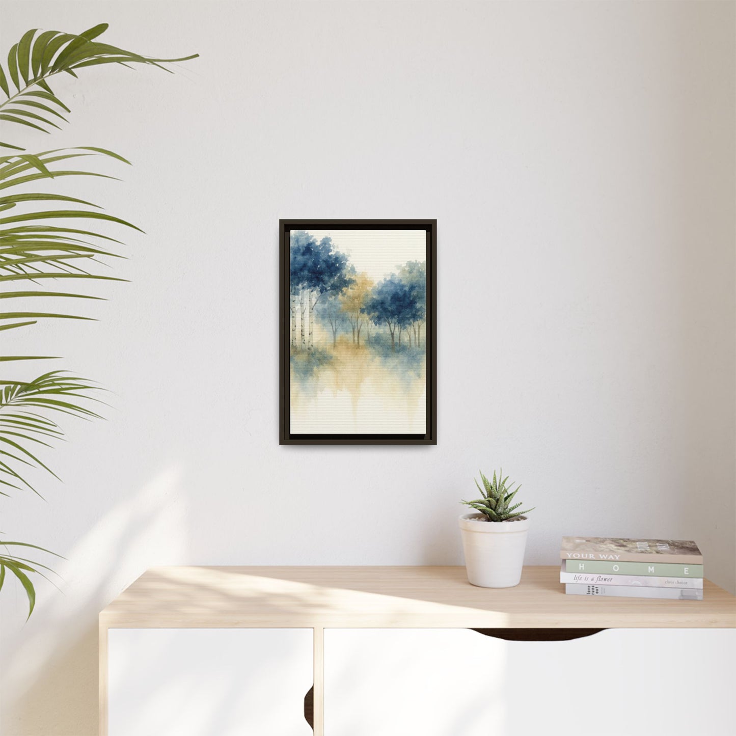 Floating Aspen and Birch Forest - Framed Canvas