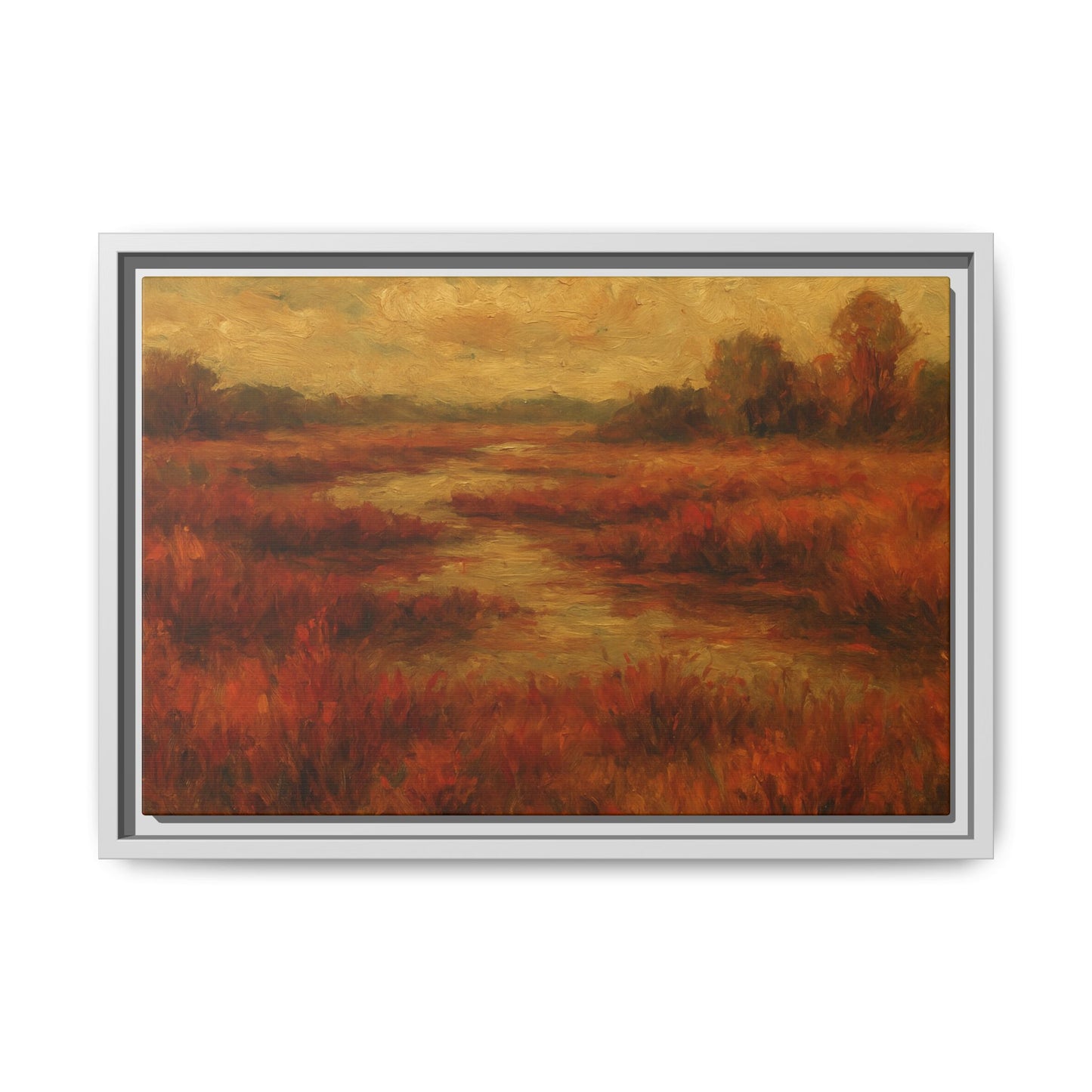 Fall Marsh - Framed Canvas