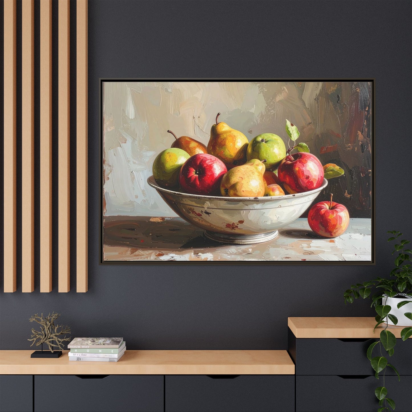 Farmhouse Fruit Bowl - Framed Canvas