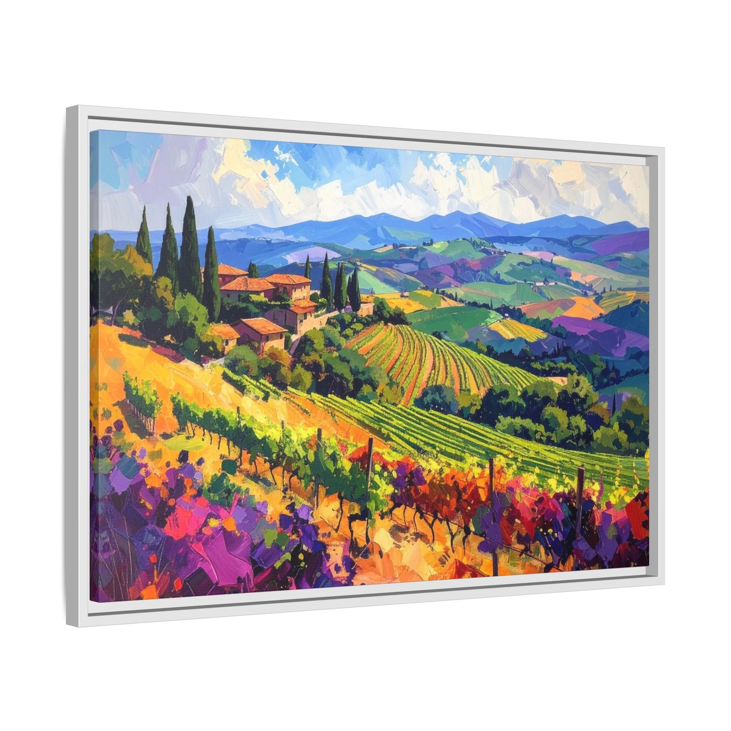 Italian Vineyard - Framed Canvas