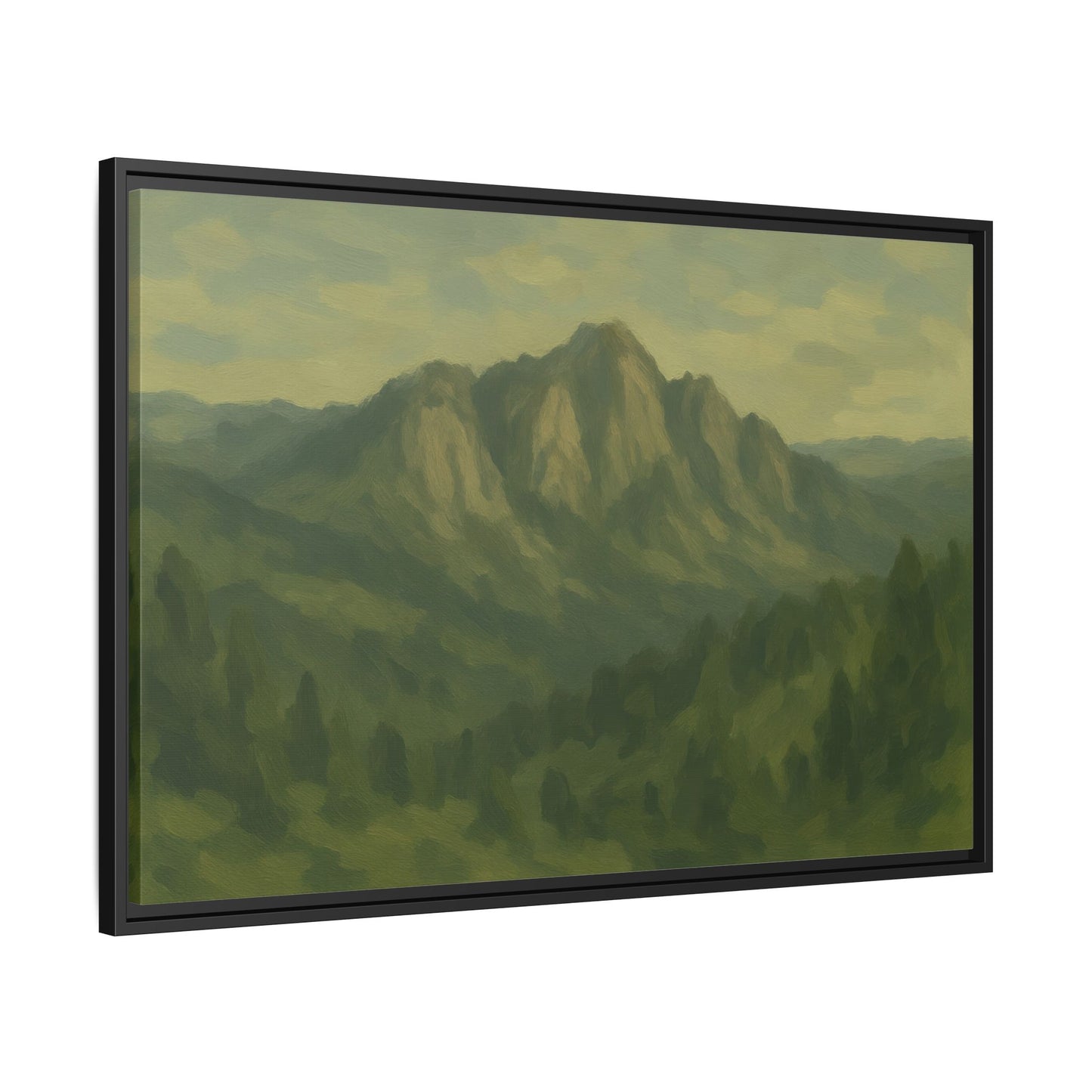 Green Mountains - Framed Canvas