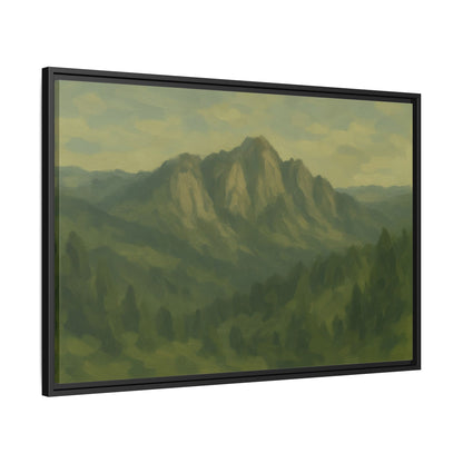 Green Mountains - Framed Canvas