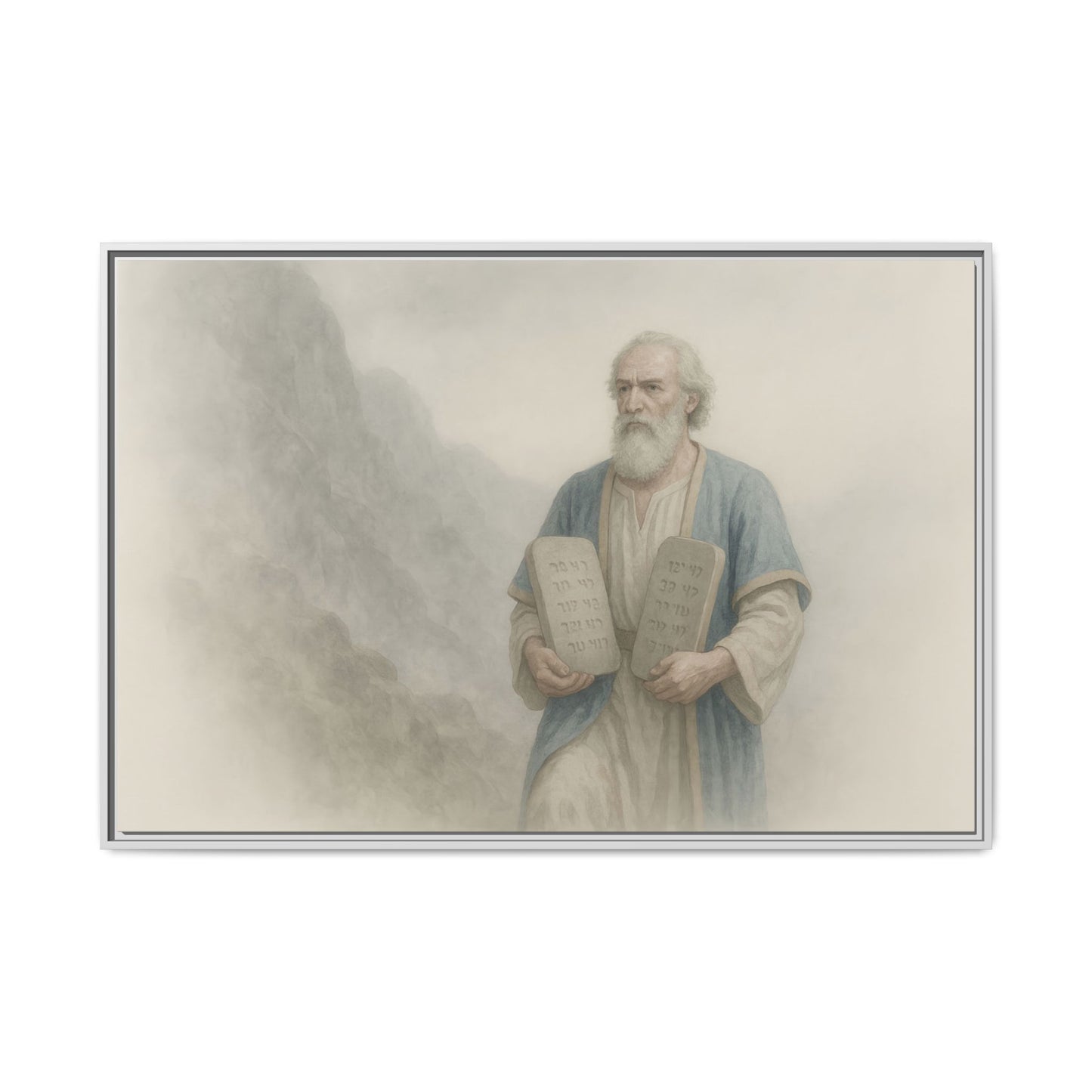 Moses Comes Down from the Mountain - Framed Canvas