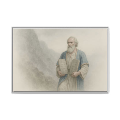 Moses Comes Down from the Mountain - Framed Canvas