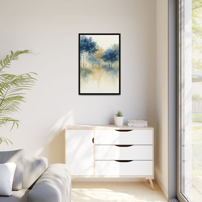 Floating Aspen and Birch Forest - Framed Canvas