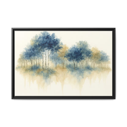 Floating Aspen and Birch Forest - Framed Canvas