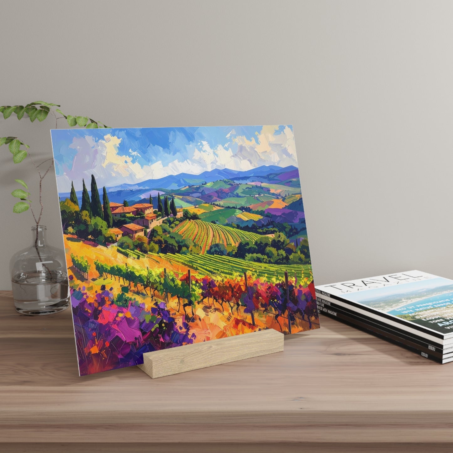 Italian Vineyard - Gallery Board with Stand