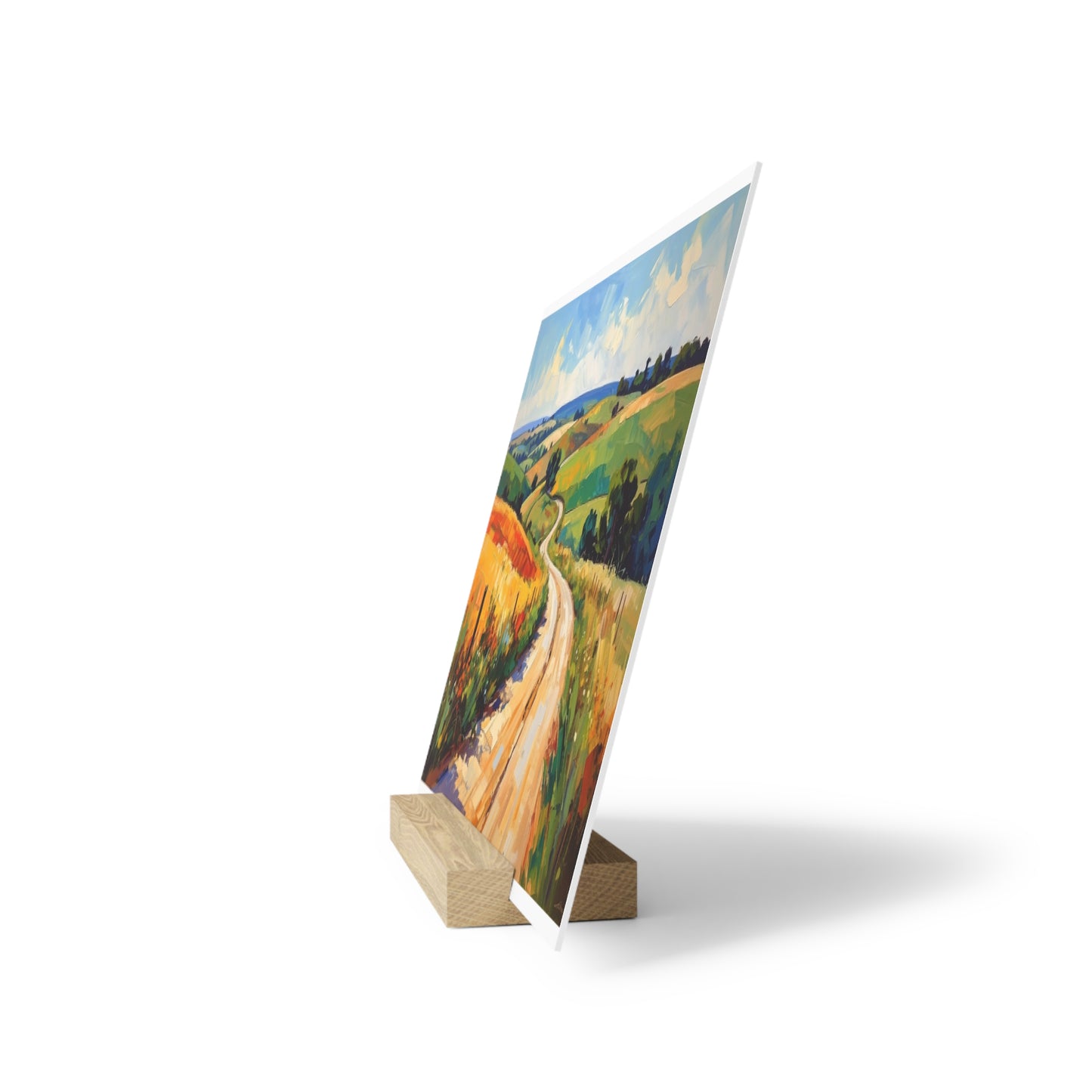 Lazy Country Road #3 - Gallery Board with Stand