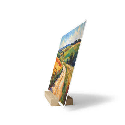 Lazy Country Road #3 - Gallery Board with Stand