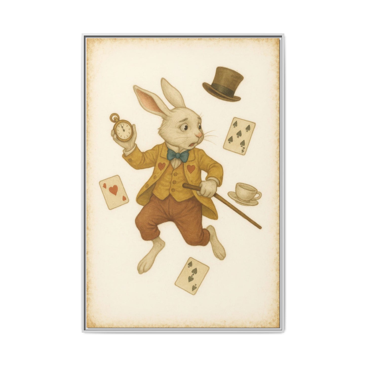 The White Rabbit - Framed Canvas