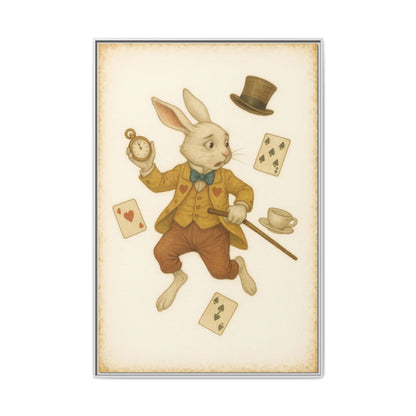 The White Rabbit - Framed Canvas