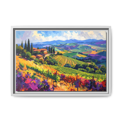 Italian Vineyard - Framed Canvas