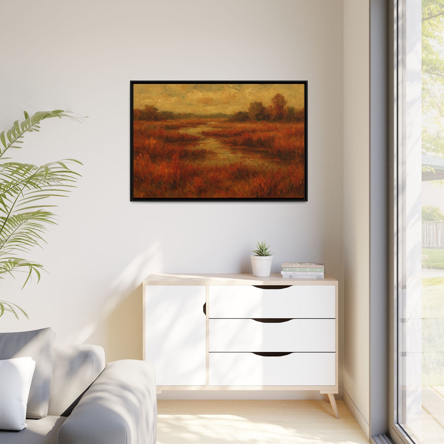 Fall Marsh - Framed Canvas