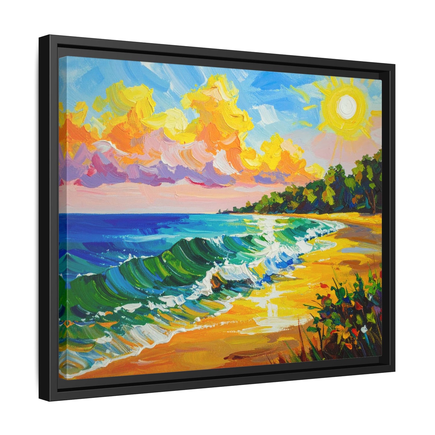 Tranquil Seascape- Framed Canvas